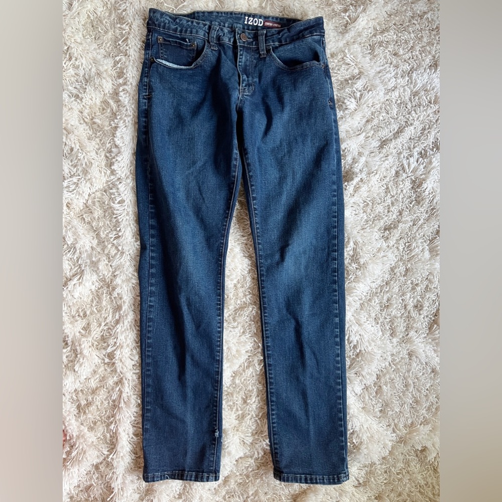 IZOD MENS Comfort Stretch Straight Fit Jeans 32x32